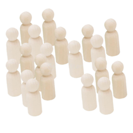 04. Houten poppetjes / Peg dolls 40 mm.
