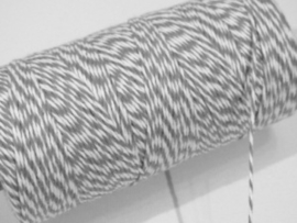 17.02 Baker`s twine grijs / wit Stone