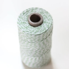 17.02 Baker`s twine licht groen / wit Seaweed
