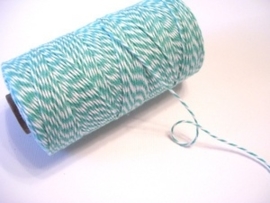 17.02 Baker`s twine mint groen / wit Caribbean