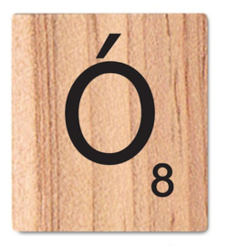 11.02 Houten scrabble blokje: Ó