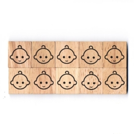 11.02 Houten scrabble blokje: Baby (1)
