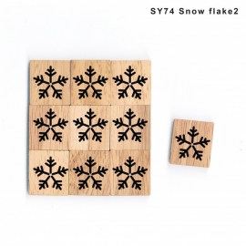 11.02 Houten scrabble blokje: sneeuwvlokje