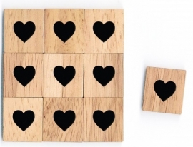 11.02 Houten scrabble blokje: Hartje