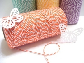 17.02 Baker`s twine donker oranje / wit Mandarin