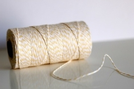 17.02 Baker`s twine geel / wit Buttercream