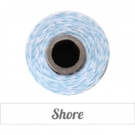 17.02 Baker`s twine licht blauw / wit Shore