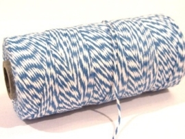 17.02 Baker`s twine donker blauw / wit Denim