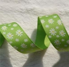 10.06 Gekleurd lint met witte bloemen