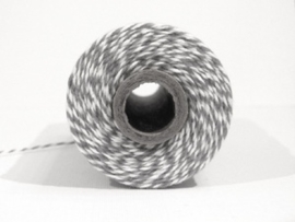17.02 Baker`s twine grijs / wit Stone