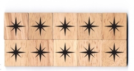 11.02 Houten scrabble blokje: Ster
