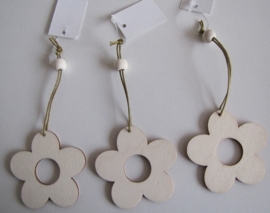 Houten hangers: bloem