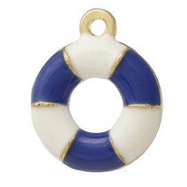 Blauw witte reddingsboei