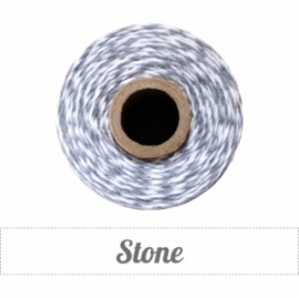 17.02 Baker`s twine grijs / wit Stone