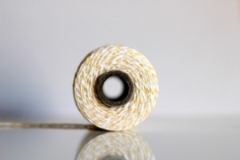 17.02 Baker`s twine geel / wit Buttercream