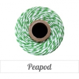 17.02 Baker`s twine donker groen / wit Peapod