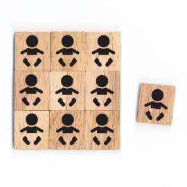 11.02 Houten scrabble blokje: Baby (2)