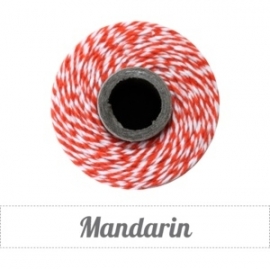 17.02 Baker`s twine donker oranje / wit Mandarin