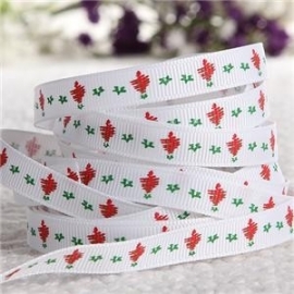10.30 Wit met rood kerstlint