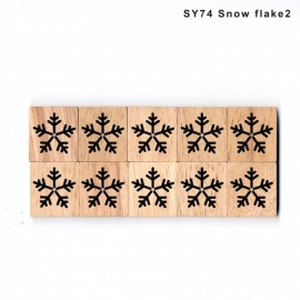 11.02 Houten scrabble blokje: sneeuwvlokje