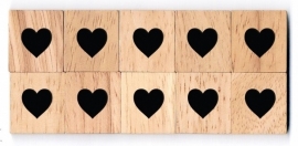 11.02 Houten scrabble blokje: Hartje