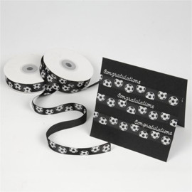 10 Rol voetballint, 15 mm. breed, 20 meter lang.