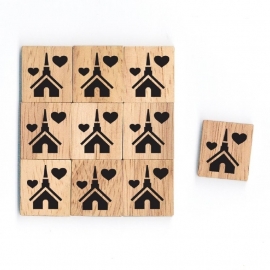 11.02 Houten scrabble blokje: Kerk