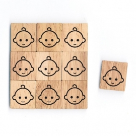 11.02 Houten scrabble blokje: Baby (1)