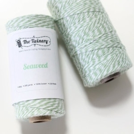 17.02 Baker`s twine licht groen / wit Seaweed
