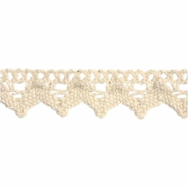 07.01 Off White / beige gehaakt kant 1,9 cm. breed