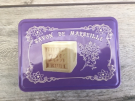 groot blikken doosje met savon de Marseille afbeelding