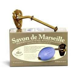 porte savon rotatif (messing) met lavendelzeep