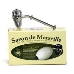 porte savon rotatif (inox) met ezellinnenmelk zeep