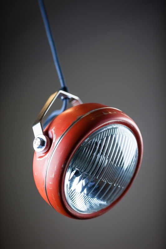Vintage koplamp rood het Lichtlab
