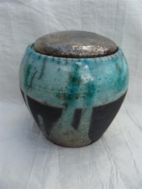 Urn raku turquoise. MU 54