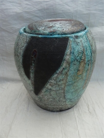 Urn raku turquoise. MU 62