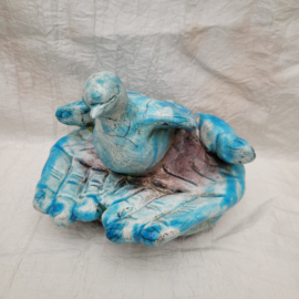 Mini urn raku duif B
