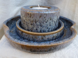 Duo waxine brander met blauw. 6