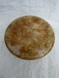 Herinnerings steen kristal glazuur bruin. HS 1