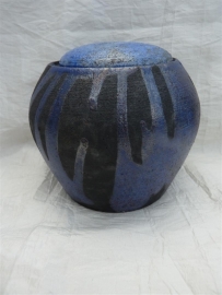 Urn raku blauw. MU 60