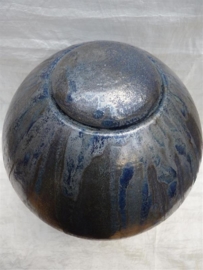 Duo urn blauw / zilvergloed. DU 9