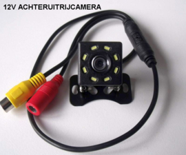 Achteruitrijcamera (12v) met Nachtzicht en 6 meter draad