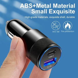 Autolader met USB-C en USB A