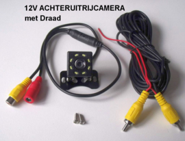 Achteruitrijcamera (12v) met Nachtzicht en 6 meter draad