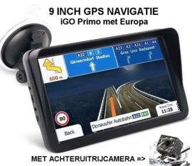 9 inch GPS Navigatie met Achteruitrijcamera en Draad