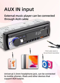 Nieuwe Bluetooth Autoradio K-Music met MP3, SD, AUX en meer