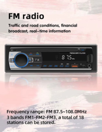 Nieuwe Bluetooth Autoradio K-Music met MP3, SD, AUX en meer