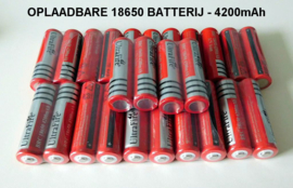 Set Dubbele Oplader samen met 2 stuks 18650 Oplaadbare Batterijen