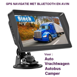 Nieuwe 9 inch GPS Navigatie met Bluetooth en AV/in en nieuwste kaarten