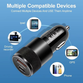 Autolader met USB-C en USB A